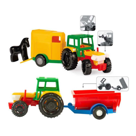 Jocuri și jucării - Tractor cu remorca 35x11x13cm - Tigres