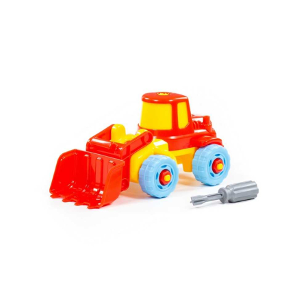 Jocuri și jucării - Tractor-Excavator Demontabil, 19,5x10x29cm, Polesie