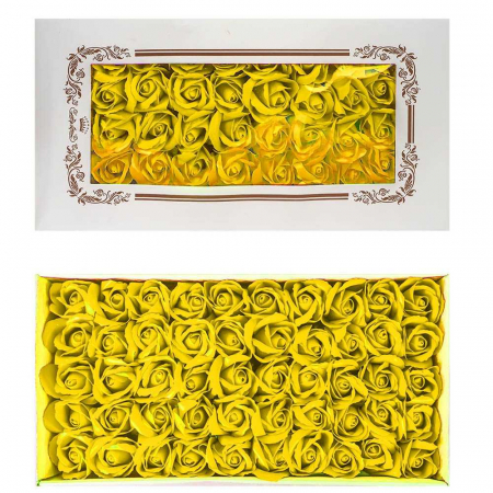 Trandafiri decorativi, din sapun, 50 buc/set - GALBEN [2]