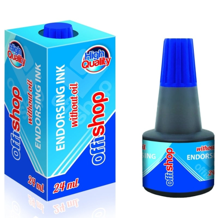 Tușiere, tuș și indigo - Tus stampila albastru , 24 ml - OFFISHOP