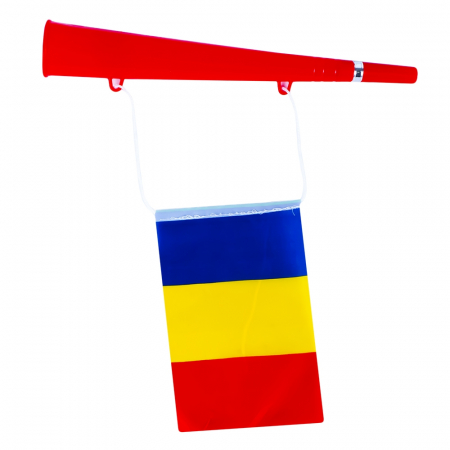 Steaguri si Tricolor România/UE - Vuvuzela cu steag, Romania, 36 cm