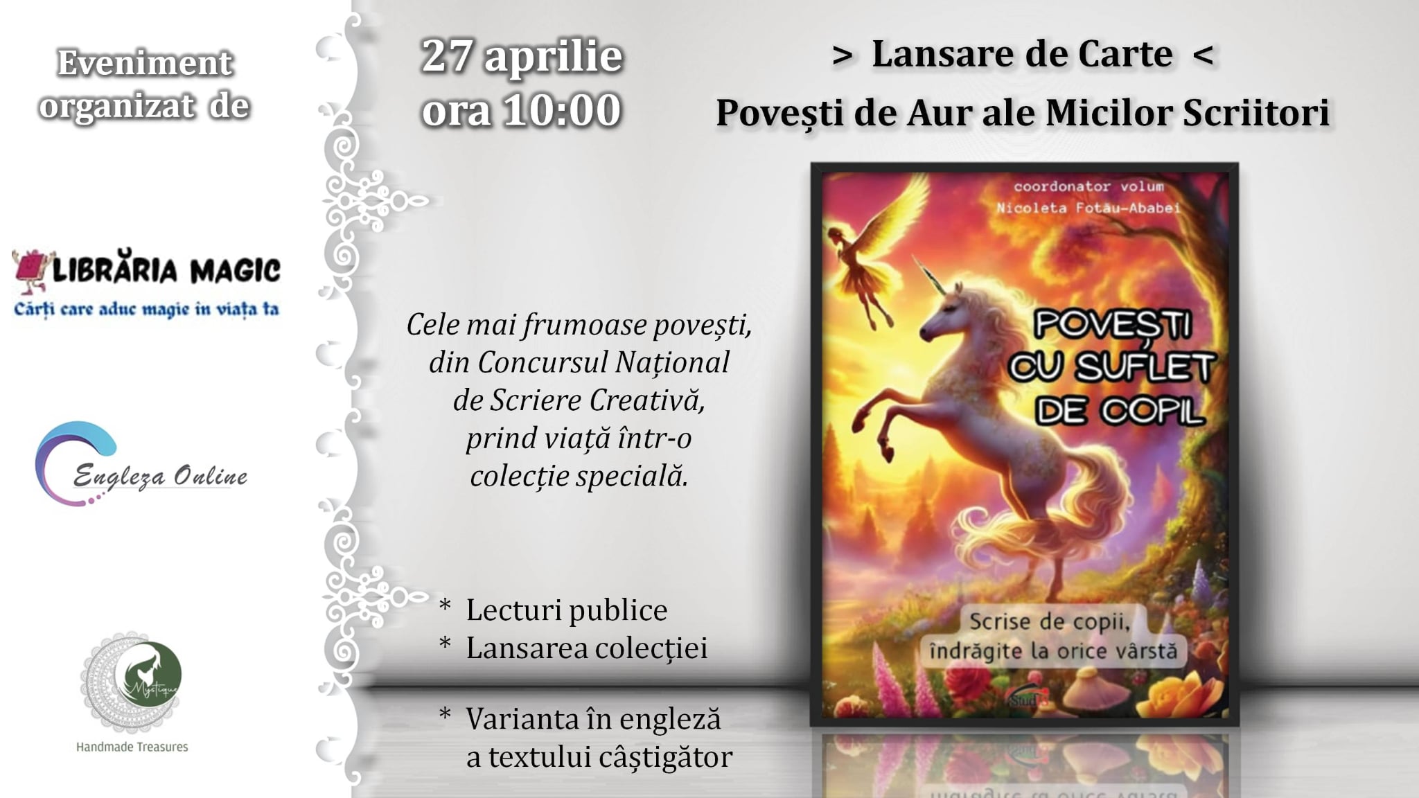 O carte scrisa de copii pentru copii – „Povesti cu suflet de copil” poate fi precomandata acum!