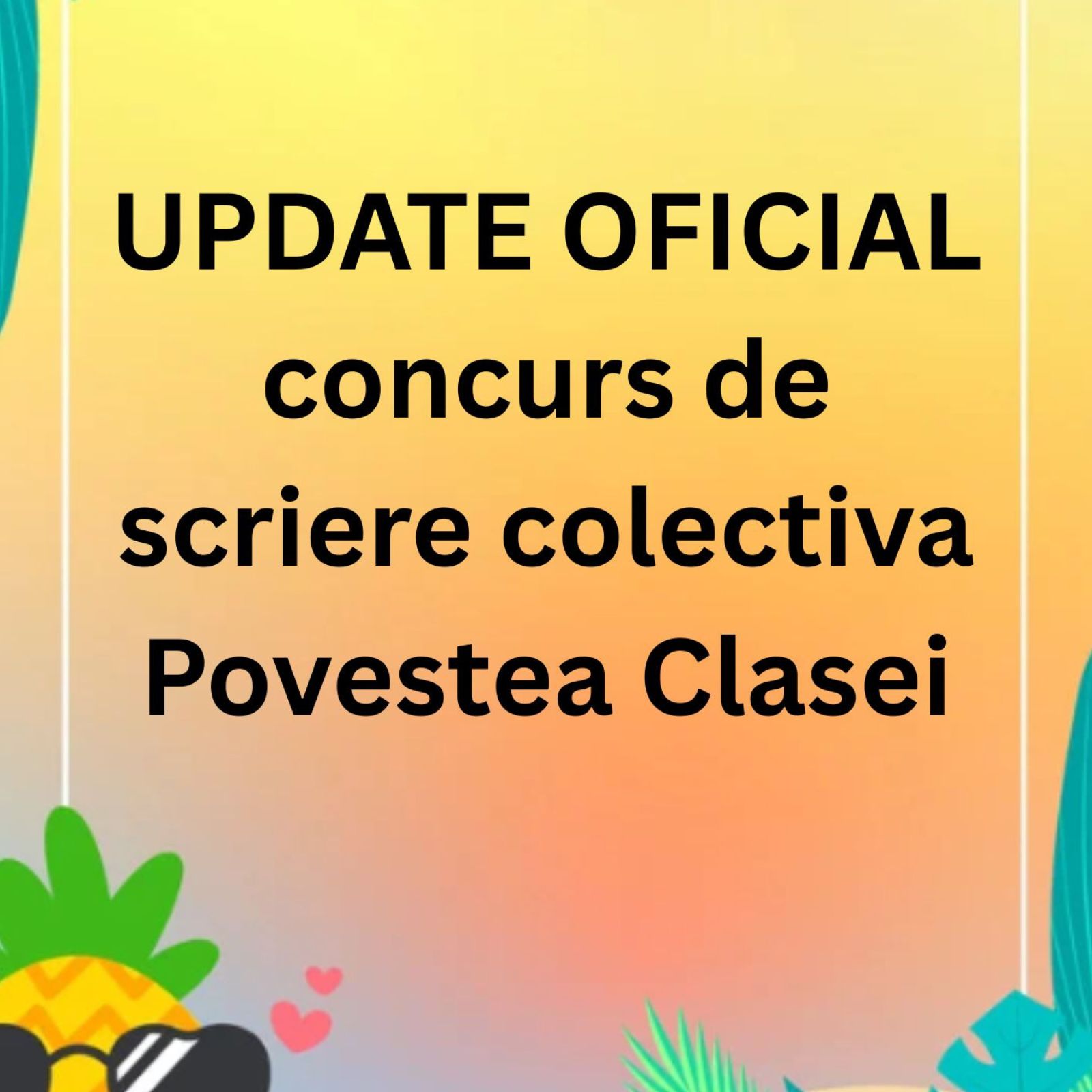 UPDATE OFICIAL concurs de scriere colectiva Povestea Clasei
