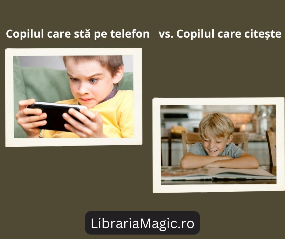 Copilul care sta pe telefon vs. copilul care citeste