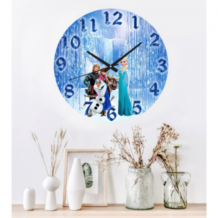 Ceas pentru copii, Regatul Inghetat, diametru 30 cm [2]