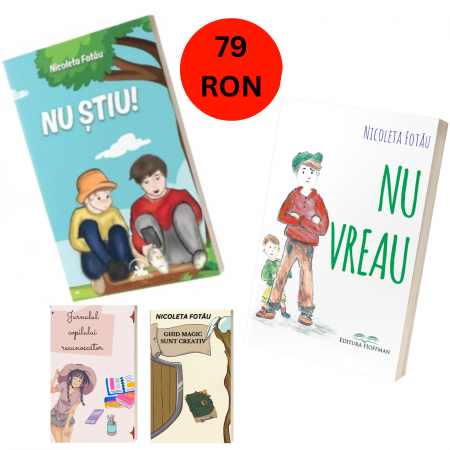 Povesti pentru copii, scrise de copii - Pachet 2 carti educative si 2 caiete, autor Nicoleta Fotau