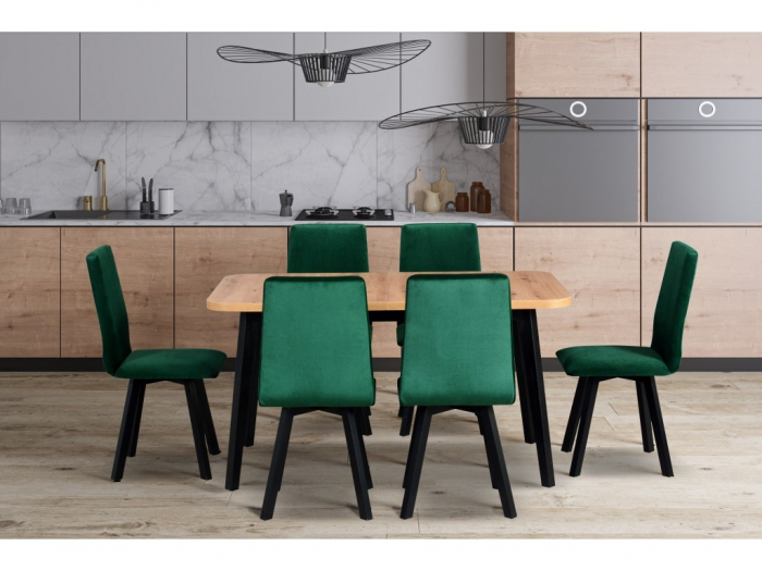 Masă Oslo 6, artisan/ negru [2]