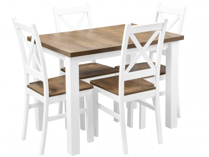 Set masa si scaune albe pentru 4 persoane Z055 [1]