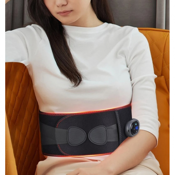 Centura de sustinere lombara AcronicPro, Reglabila,  Functie termica, Neagra [5]