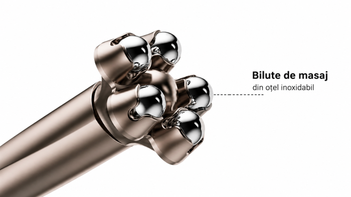Dispozitiv Portabil de Masaj Facial, Microvibratii pentru Lifting, Tonifiere si Drenaj Limfatic, Material ABS si Silicon, Reincarcare USB [5]