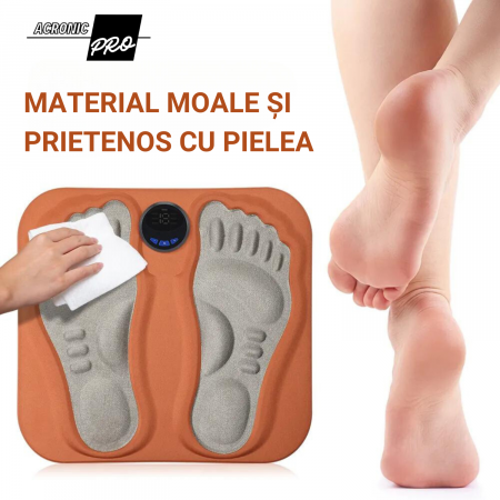 Aparat de Masaj pentru Picioare AconicPro, Electrostimulare, Incarcare USB, Wireless, Pentru Circulatia Sangelui si Ameliorarea Durerii, Maro [7]