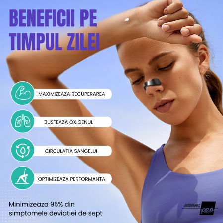 Benzi Nazale Magnetice AcronicPro, Anti Sforait, Respiratie Libera, Somn Odihnitor si Confort Sporit, Set Complet, Negru [4]