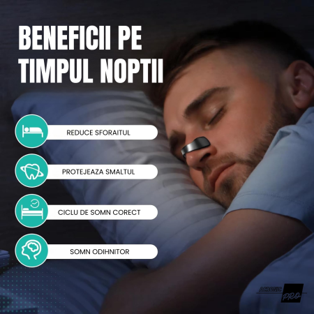 Benzi Nazale Magnetice AcronicPro, Anti Sforait, Respiratie Libera, Somn Odihnitor si Confort Sporit, Set Complet, Negru [5]