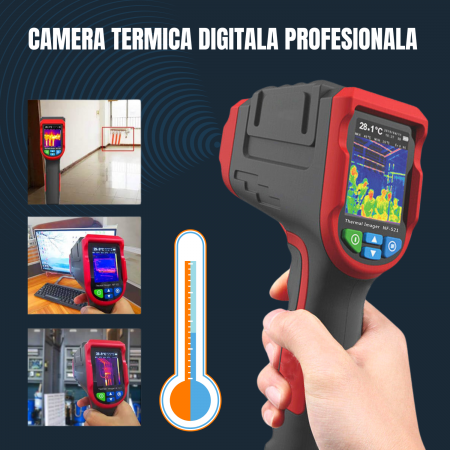 Camera Termica Digitala AcronicPro, Acumulator 2600mAh USB, -10℃/400℃, Card, Negru [1]
