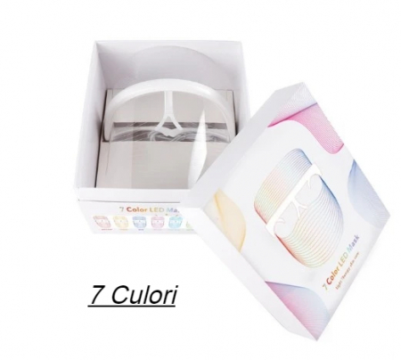Masca LED AcronicPro, Regenerarea Tenului, Terapie pentru Acnee, Lumina fotonica in 7 Culori, Marime Universala, Alb [7]