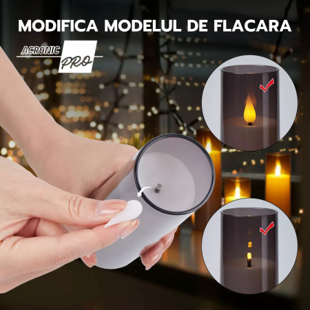 Set de 9 Lumanari LED cu Telecomanda, Stil Clasic, Decorative pentru Halloween, Craciun, Evenimente Festive si Petreceri [3]