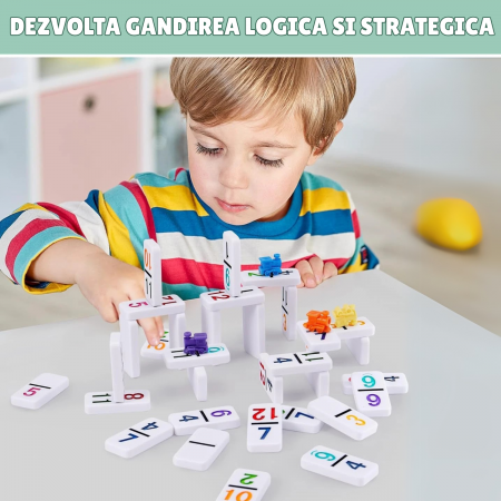 Set Domino Mexican Train 12 AcronicPro, Cutie de Transport Din Aluminiu, Pentru Joc Cu Pritenii sau In Familie, Distractia Perfecta [1]