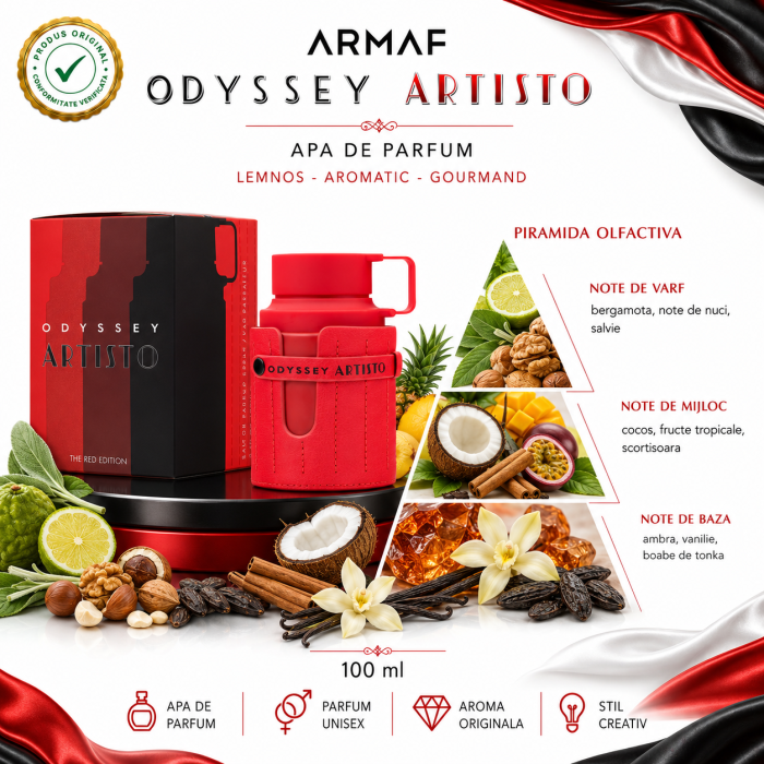 Apa de parfum Armaf Odyssey Artisto, Unisex, 100 ml [2]