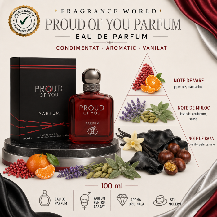 Proud of You Parfum Fragrance World EDP Barbati 100 ml [2]