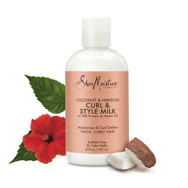 Lapte de styling pentru bucle cu hibiscus si nuca de cocos, Shea Moisture, 237ml [1]