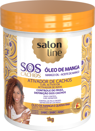 Produse pentru par - Activator bucle mango S.O.S , par cret,1 kg, Salon Line