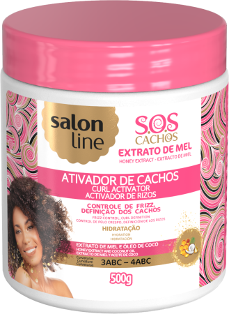 Produse pentru par - Activator bucle S.O.S imbogatit cu miere, par cret, cutie,500 g, Salon Line