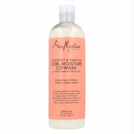 Produse pentru par - Balsam hidratant pentru par cret si ondulat, cu cocos si hibiscus, SheaMoisture, 384 ml