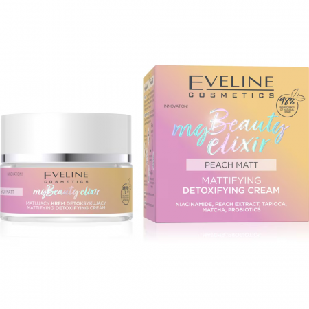 Creme de fata - Crema Fata Matifianta Eveline Peach Matt – Pentru Ten Gras si Mixt