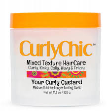 Creme de par - Curly Chic Custard pentru par cret – Definire si hidratare bucle naturale