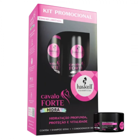 Produse pentru par - Kit Cavalo Forte Hidra Sampon 500ml, Balsam 300ml + Cadou Masca 50g, Haskell