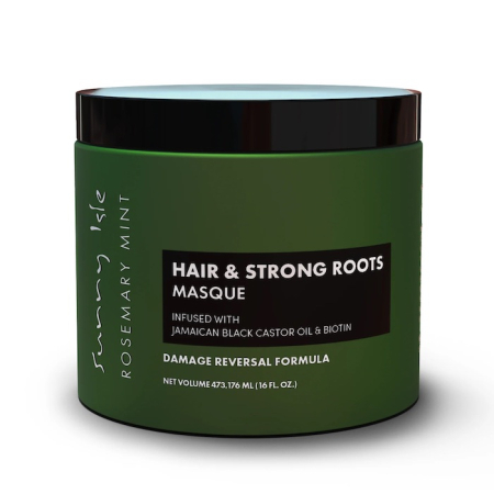 Produse pentru par - Masca pentru par si radacini puternice cu menta si rozmarin, Sunny Isle, 473 ml