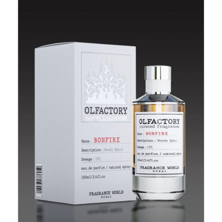 Parfum unisex Fragrance World Olfactory Bonfire, 100ml, cedru, ambra, vanilie [1]
