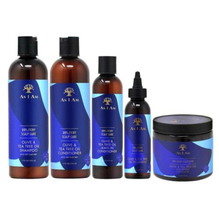 Produse pentru par - Set Complet Dry &Itchy, As I AM (5 produse:Sampon 355 ml + Balsam 355 ml  + Balsam fara clatire 454 g+ Ulei tratament + Co-Wash)