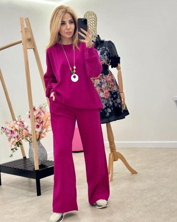 Femei - compleu catifea raiata