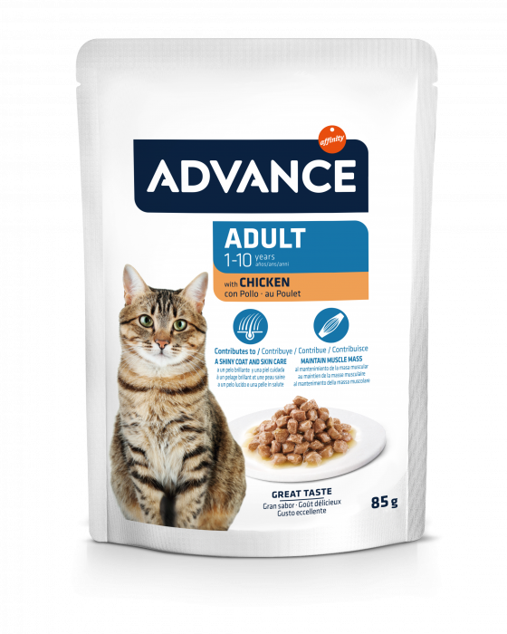 ADVANCE Adult Cat Hrana Umeda cu Pui 85g [3]