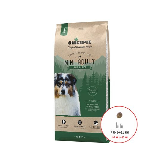 Chicopee Classic Nature Line Mini Adult Miel si Orez, Hrana Uscata Caini Adulti Talie Mica, 15 Kg [2]