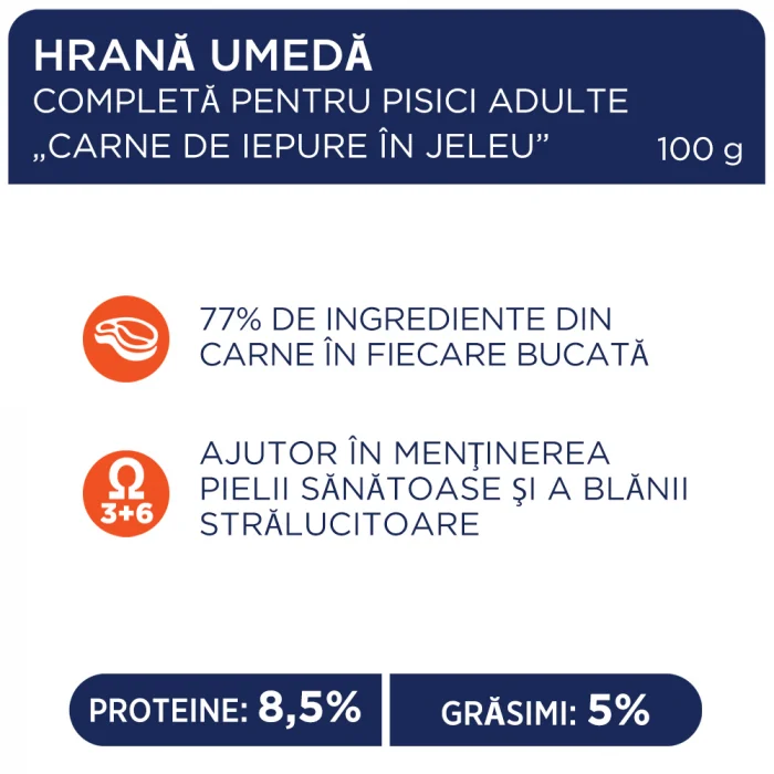 CLUB 4 PAWS Adult Cat Hrana Umeda cu Iepure 100g [2]