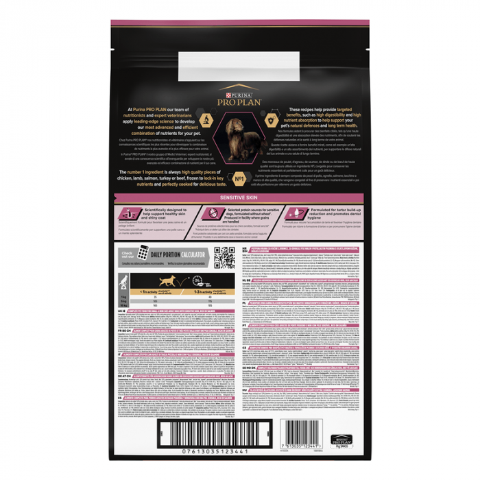 PURINA PRO PLAN Small & Mini Adult Sensitive Skin, Hrana Uscata Caini Adulti Talie Mica cu Somon, 7 kg [2]