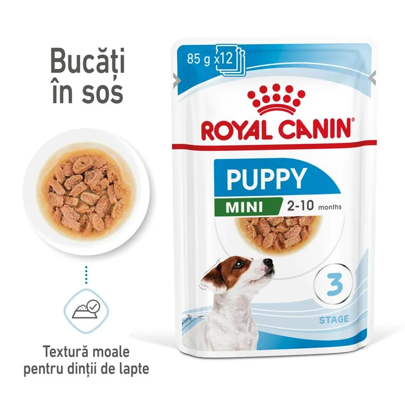 Royal Canin Mini Puppy, Hrana Umeda Catei Junior (in sos), 12x85 g [2]