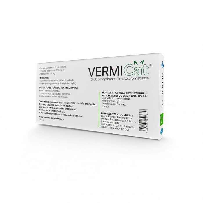 VERMICAT, Antiparazitar Intern Pisici, 8 tablete [2]
