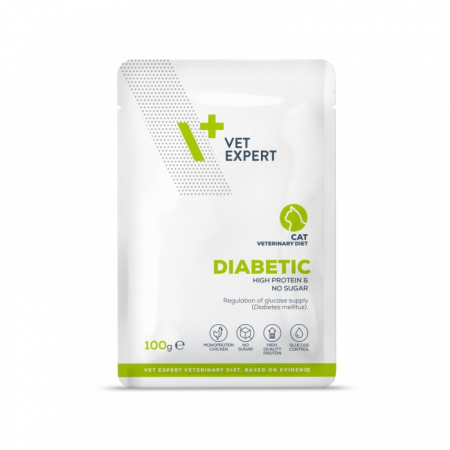 Hrană dietetică umedă pisici - 4T Diabetic Cat, Hrana Umeda Pisici Adulte, 100 g