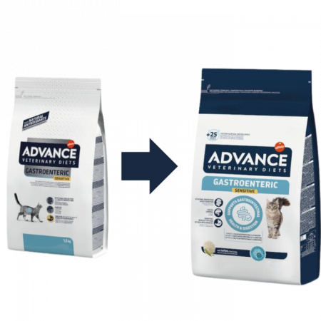 Diete veterinare și hrană specială - ADVANCE Adult Cat Gastroenteric Sensitive, Hrana Uscata Pisici Adulte, 7.5 Kg