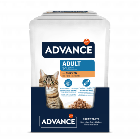 ADVANCE Adult Cat Hrana Umeda cu Pui 85g [1]