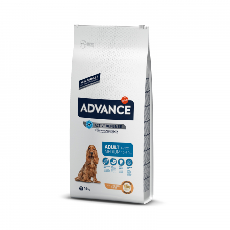 Hrană uscată câini - ADVANCE Dog Medium Adult, Hrană Uscată Câini Adulți Talie Medie, 14 kg