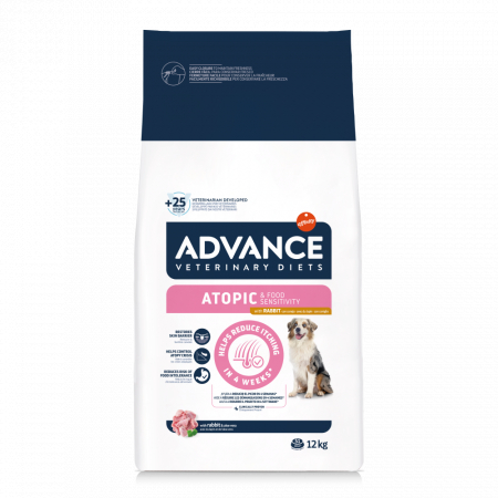 Hrană dietetică uscată câini - ADVANCE Dog Atopic Derma Care Iepure (Fara Cereale), Hrana Uscata Caini Adulti 12 kg