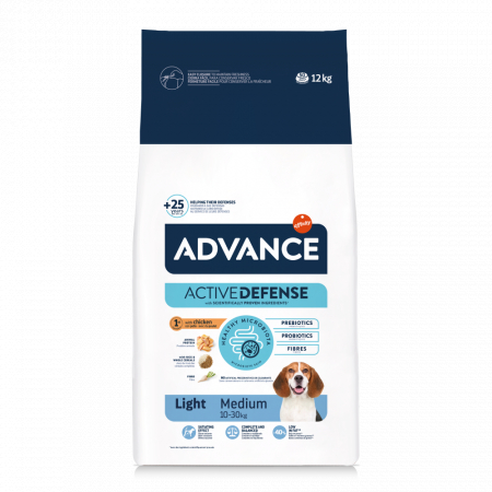 Hrană uscată câini - ADVANCE Adult Dog Medium Light, Hrana Uscata Caini Adulti Talie Medie, 12 kg