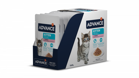 Hrană umedă pisici - ADVANCE Kitten Hrana Umeda cu Curcan 85g
