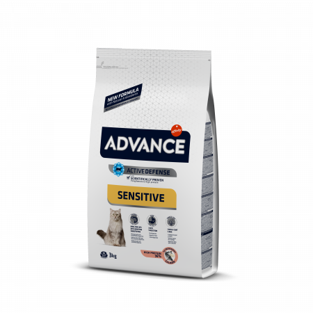 Hrană uscată pisici - ADVANCE Adult Cat Sensitive Care Somon si Orez, Hrana Uscata Pisici Adulte, 3 kg