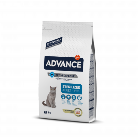 Hrană uscată pisici - ADVANCE Adult Cat Sterilized Curcan, Hrana Uscata Pisici Adulte, 3 kg