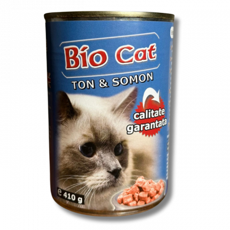 Hrană umedă pisici - BIOCAT TON si SOMON, Hrana Umeda Pisici, 410 g